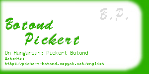 botond pickert business card